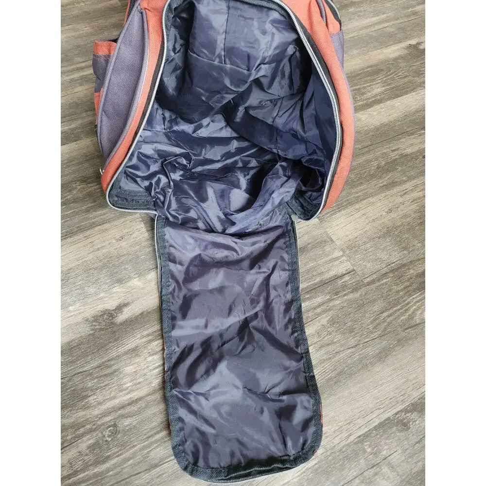 Large Jeep Duffle Travel Luggage Bag Rugged Orange, Black & Gray 20” X 9” X 12”